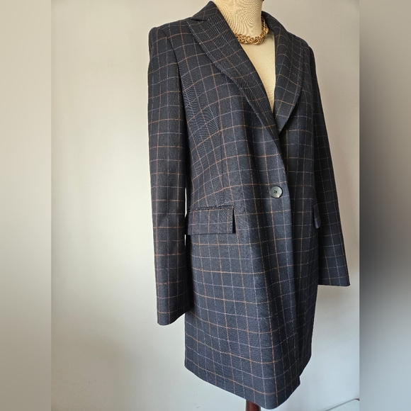 JUDITH & CHARLES Black Checkered Coat/ Blazer. Size 6 - Picture 2 of 14